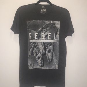 ☀️4/$20 STAR WARS tee t-shirt Size S Dark Gray